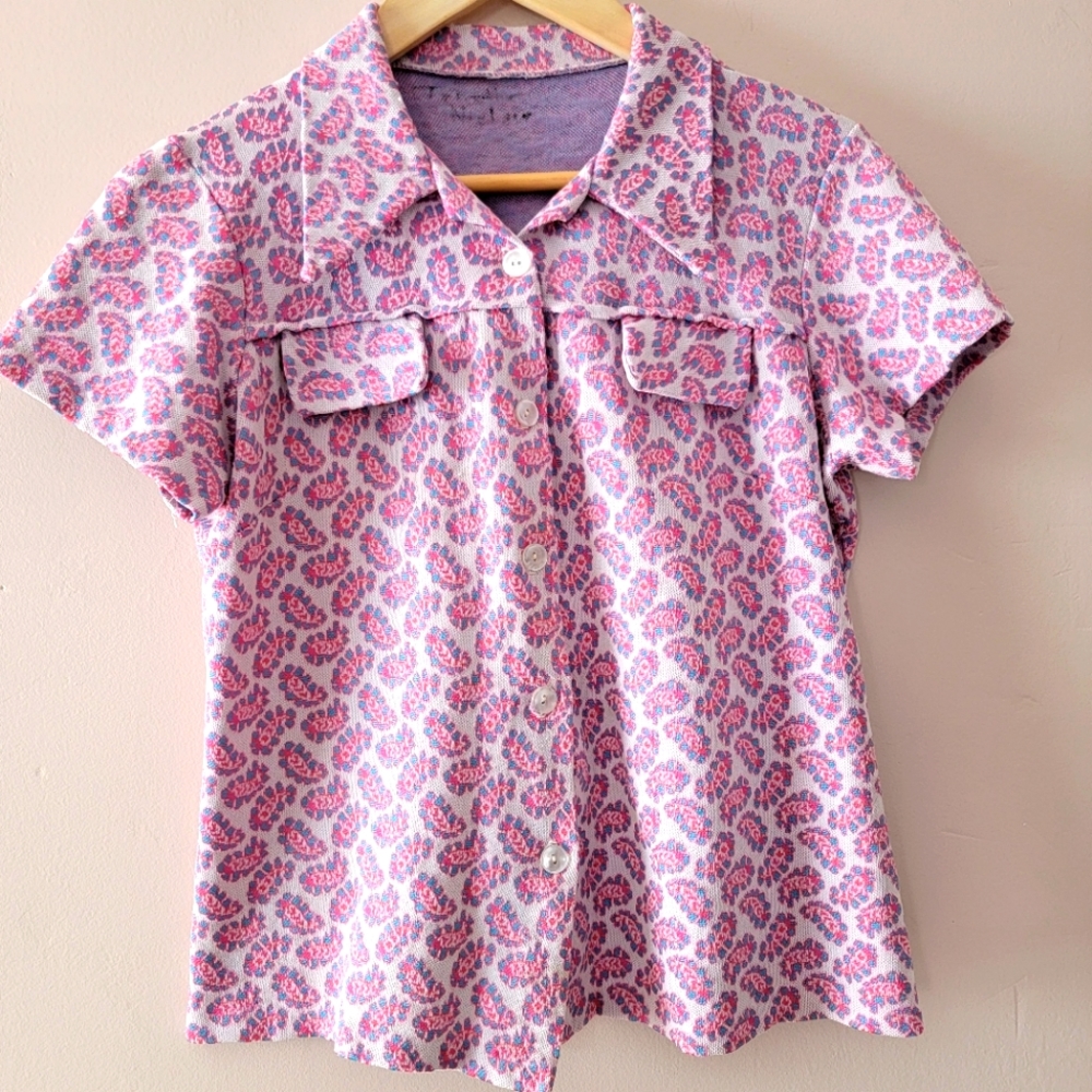 Vintage 70s Paisley Button Down
